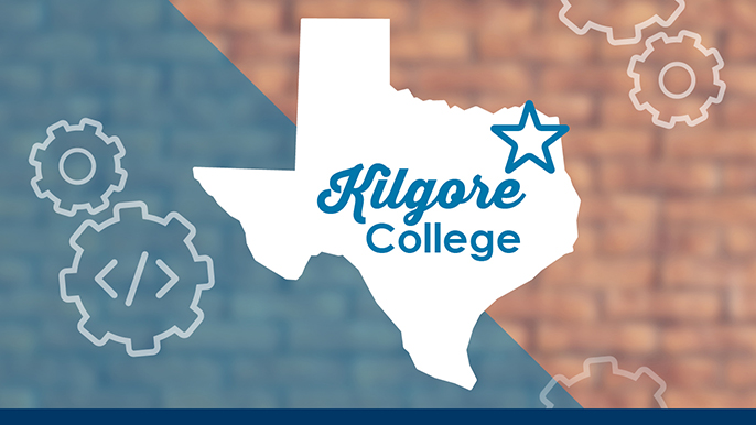 Image of TX with Kilgore College highlighted