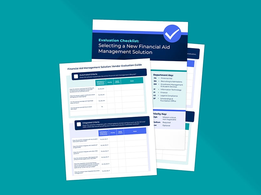 Evaluation Checklist: Selecting a New Financial Aid Management Solution